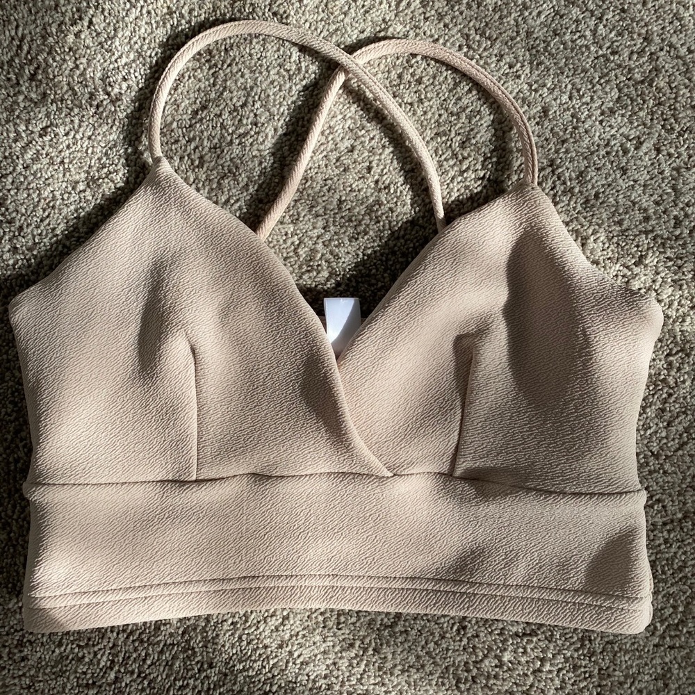 Criss cross back crop top
